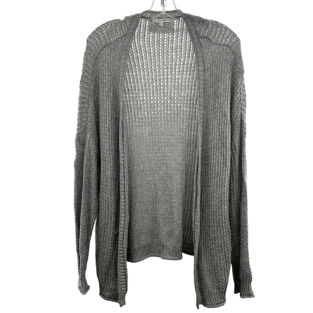 Maurices Women's Loose Knit Open Front Cardigan Gray Size S/M